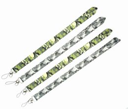 Cell Phone Straps & Charms 100pcs Hunting jungle shooting digital camouflage pattern Lanyard ID Badge Holder Key Neck for women men