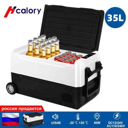 15L 35L Car Refrigerator DC12-24V AC220V zer Mini Fridge EU Plug US Plug Picnic Refrigeration For Car Home Outdoor Camping H22300W