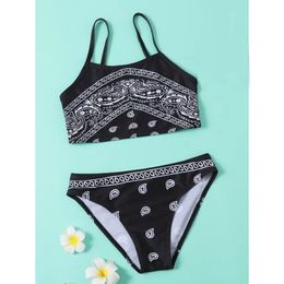 Infant Teen Girls Ruffles Summer Swimwear Swimsuit for Two Piece Bikini Outfits Bathing Suit Kids 8 14Years Old 220530