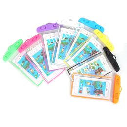 8 Colours Luminous Phone Waterproof Bag Party Favour Summer Outdoor Sports Seaside Swimming Mobile Phone Sleeve With Lanyard