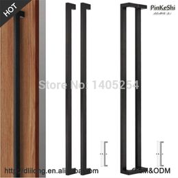 Glass door luxury handle wooden door black Colour stainless steel door hardware long handles 1800mm 201013