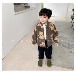 Baby Boy Winter Jackets Lambs Wool Coats Kids Warm Jackets berber Fleece Children Outerwear Boys Loose Coats Baby Overcoat LJ201203