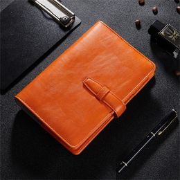 A6 Retro Notebook Cover Leather School Supplies Multi-Color Planner Office 365 Diary Sketchbook Agenda Coil Notebook 220401