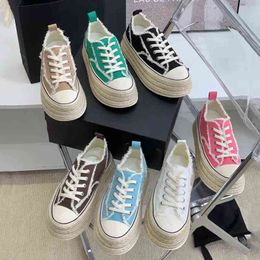 Dress Shoes White Canvas Shoes Designer Straw Rope Woven Thick Bottom Sneakers Women Versatile Fisherman Sports Board Shoes 220406