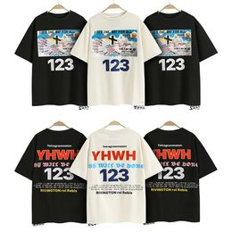 Fashion Hip Hop Vintage Tops T-shirt For Men Church Cross Printing High Street Short Sleeve Casual Loose Tss Tshirt RRR123