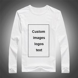 Men Custom Print Long Sleeve T shirt DIY Your Like P o Top Tees Size S 3XL Modal Heat Transfer Process 220614