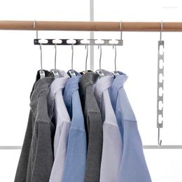 Hangers & Racks 6-Hole Non-Slip Stainless Steel Shirt Drying Rack Creative Multifunctional Space-Saving Clothing Storage Organiser