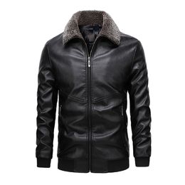 Men's Leather Jackets Stand Collar Coats Mens Motorcycle Leather Jacket Casual Slim Brand Clothing PU Leather Coats Men S4XL 220816