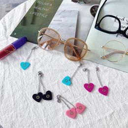 Cute Heart Short Sunglass Chain Women Letter Eyeglasses Chains for Gift Party Eyewear Accessories
