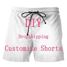 We Accept Dear Customer Design Anime P o Star Singer Pattern DIY Streetwear Shorts Men Women 3D Print Summer Beach 220707