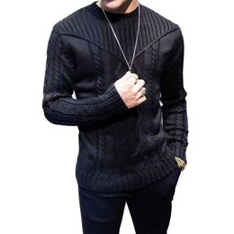 Autumn Winter Men's sweater casual pullovers knitted sweaters men clothes Fashion Sweaters for Men Long-Sleeved sweater 201126