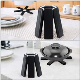 Flatware Sets 4Pcs Trivet For Table Tools Mat Pads Trivets Pot And Pan Kitchen Counter Creative Folding Heat Insulation PadFlatware