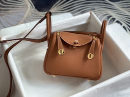 19cm Brand mini purse designer Shoulder Bag Fashionable women handbag Togo Leather handmade stitching brown orange many colors to choose fast delivery