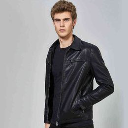 Autumn Winter Mens Leather Jacket Black Motorcycle Jacket Pu Leather Slim Fit Cool Plus Size Boy Short Moto Biker Jacket 3xl Men L220725