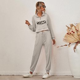 Women's Two Piece Pants 2022 2 Sets Womens Outfits Women Long Sleeve No Hat Zipper Pocket Sporty Jackets Matching Set Workout Stretchy