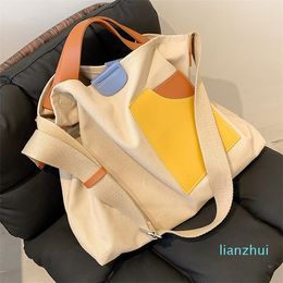 Evening Bags 2022 Fashion Casual Travel Handbags And Purses Environmental Protection Women High Capacity Canvas Big Shoulder 53652
