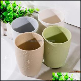 Mugs Drinkware Kitchen Dining Bar Home Garden 3 Colors Plastic Lover Cup 350Ml Simple Fashion Gargle Suit Brush Dhmh8