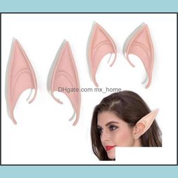 Mysterious Elf Ears Fairy Cosplay Accessories Latex Soft Prosthetic False Ear Halloween Party Masks Cos Mask Drop Delivery 2021 Festive Su