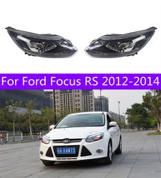 Cars Styling Headlight For Ford Focus 2012-2014 RS Modified Headlights Replacement LED Running Light Angel Eyes Front Fog Lights