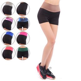 Women Sports Yoga Shorts Workout Fitness Female Running Sport Shorts Cotton High Waist Gym Cycling Sport Short T200601