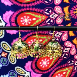 Exquisite India Antique Golden Big Birdcage Earrings Classic Tribal Jewellery Middle East Egypt And Pakistan Thailand Dangle & Chandelier