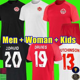 -21 22 Canada Jerseys de football Davies David Osorio Men Woman 2021 2022 Home Away National Team Eustaquio Hutchinson Cavallini Larin Hoilett Football Shirts Buchanan