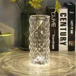 Table Lamps Diamond Lamp USB Rechargeable Acrylic Home Decoration Desk Bedroom Bedside Bar Crystal Lighting Fixtures Night LightTable