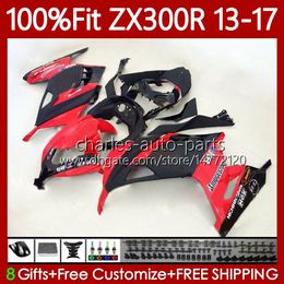 Injection Body For KAWASAKI NINJA ZX300 ZX3R EX ZX 3R 300R Hot red ZX-300R 13-17 125No.55 EX300R ZX-3R ZX300R 13 14 15 16 17 EX-300 2013 2014 2015 2016 2017 OEM Fairing