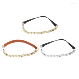 Belts Stylish Women Belt Thin Waistband Elastic Alloy Chain Ring Girdle Skinny Waist Strap For Lady Sweaters Skirts Dresses GirlsBelts