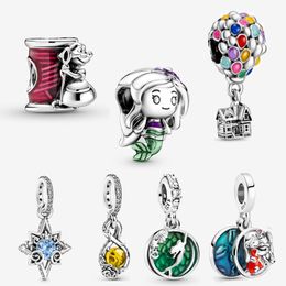 925 Silver bead fit Charms Pandora Charm Bracelet Fish Girl Anime Erizo Cute charmes ciondoli DIY Fine Beads Jewellery