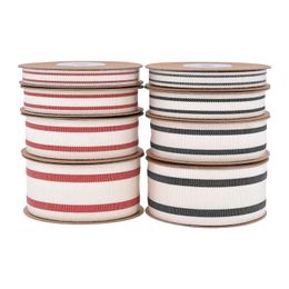 Striped cotton rope roll decoration red white red black gift packaging apparel luggage wrap edge webbing