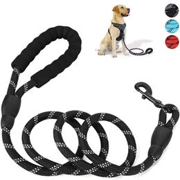 Dog Collars & Leashes Pet Large Leash Running Training For Small Medium Big Walking Reflective Durable Dogs Leads Nylon RopeDog