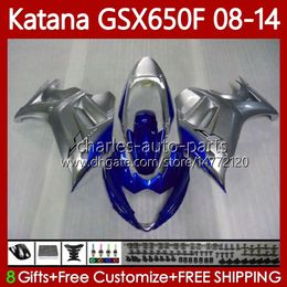 Bodywork For SUZUKI KATANA GSXF 650 GSX-650F GSX650F GSXF650 2008 2009 2010 2011 Blue silvery 12 13 14 120No.135 GSX 650F GSXF-650 08 09 10 11 2012 2013 2014 OEM Fairings