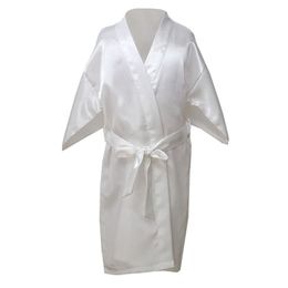 Women's Sleepwear Baby Girls Kid Silk Satin Kimono Robes Bathrobe Wedding Flower Girl Night DressWomen's