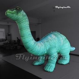 Customized Inflatable Brontosaurus Jurassic Park Dinosaur Model 3m/4.5m Green Blow Up Apatosaur Balloon With Long Neck For Event