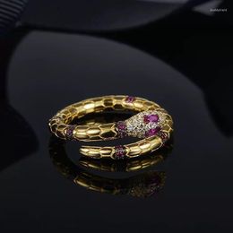 Wedding Rings Pattern Snake Shape For Women Set In Drill Gold Adjustable Opening Wholesale Lots Bulk Jewellery DZ 4