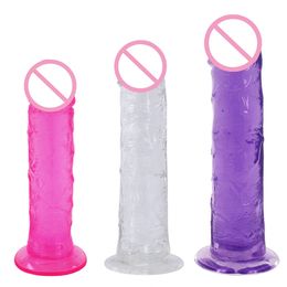 sexy shop Soft Real Large Phallus Jelly Penis Long Dick Super Thick Realistic Dildo Suction Cup Lesbian sexytoys for Women Beauty Items