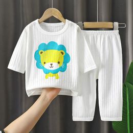 Clothing Sets Summer Born Baby Boys Girls Clothes Thin Cool Loose Pullover Pajamas Set For Toddler Outer Wear SetsClothing