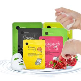 Face Mask Natural Fruit Plant Moisturizing Oil-Control Avocado Cucumber Pomegranate Honey Sheet Facial Masks Skin Care