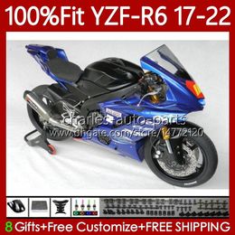 Injection Mould Fairings For YAMAHA YZF-R6 YZF R6 R 6 600 CC YZFR6 Stock blue 17 18 19 20 21 22 Body 119No.84 YZF-600 2017 2018 2019 2020 2021 2022 YZF600 17-22 OEM Bodywork