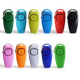 Other Dog Supplies 2 in 1 dog training clicker pets clickers whistle dogs with keychain