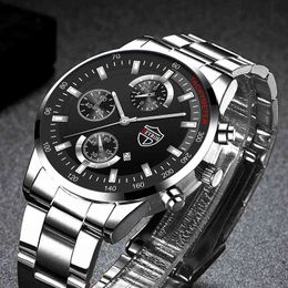 Fashion Men Busins Stainls Steel Quartz Wrist Man Casual Leather Watch Luminous Clock Relogio MasculinoR6O1IQQN