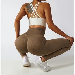 Peach Hip Seamless Yoga Pants High Waist Slimming Tights Womens Hip Raise Skinny Cycling leggings Running Workout Trousers