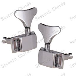 A Set 4 Pcs Chrome Fish tail Buttons Semiclosed Electric Bass Guitar Tuners Machine Heads Tuning Pegs keys