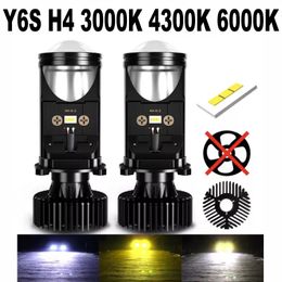 Super Bright Y6 H4 LED Car Headlight 6500k Lens Auto Lamp H4 Fog Lights Bulb LHD RHD