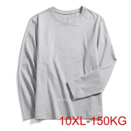 Men's T-Shirts Autumn Spring Men Oversized T-shirt Bust 153cm 10XL 9XL 8XL 7XL 6XL 150kg Plus Size