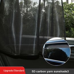 Magnetic Car Side Window Sunshade Front Rear Window Sun Shade Curtain Perspective Mesh For Baby Sun Protection Car Accessories
