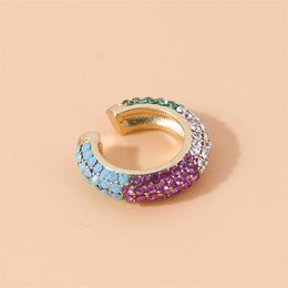 Hoop & Huggie Colorful Zircons Earrings For Women Girls Classic Trendy Diamonds Earring Ear Hoops Fashion Jewelry GiftsHoop