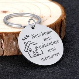 Keychains House Keychain Sweet Home Round Housewarming Gift Cute Gifts For Homeowner Metal Key Chain Backpack PendantKeychains