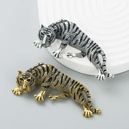 S3020 Fashion Jewellery Retro Tiger Brooch Glaze Enamel Light Luxury Animal Brooches